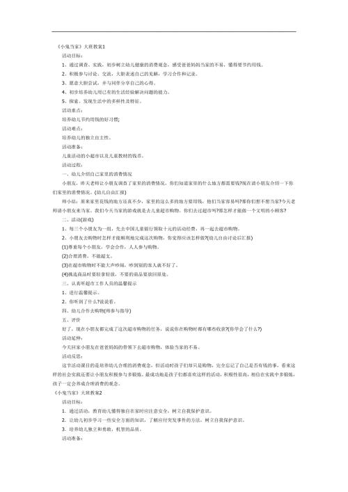 大班社会《小鬼当家》PPT课件教案参考教案.docx