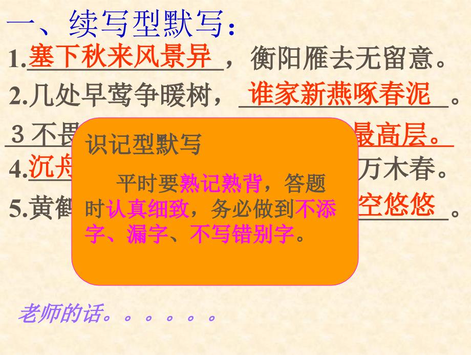 2011年中考复习古诗词复习默写课件.ppt_第3页