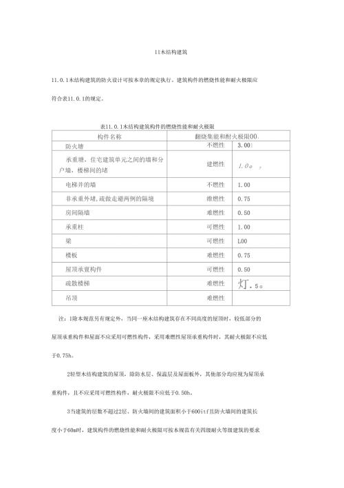 11木结构建筑建筑设计防火规范.doc