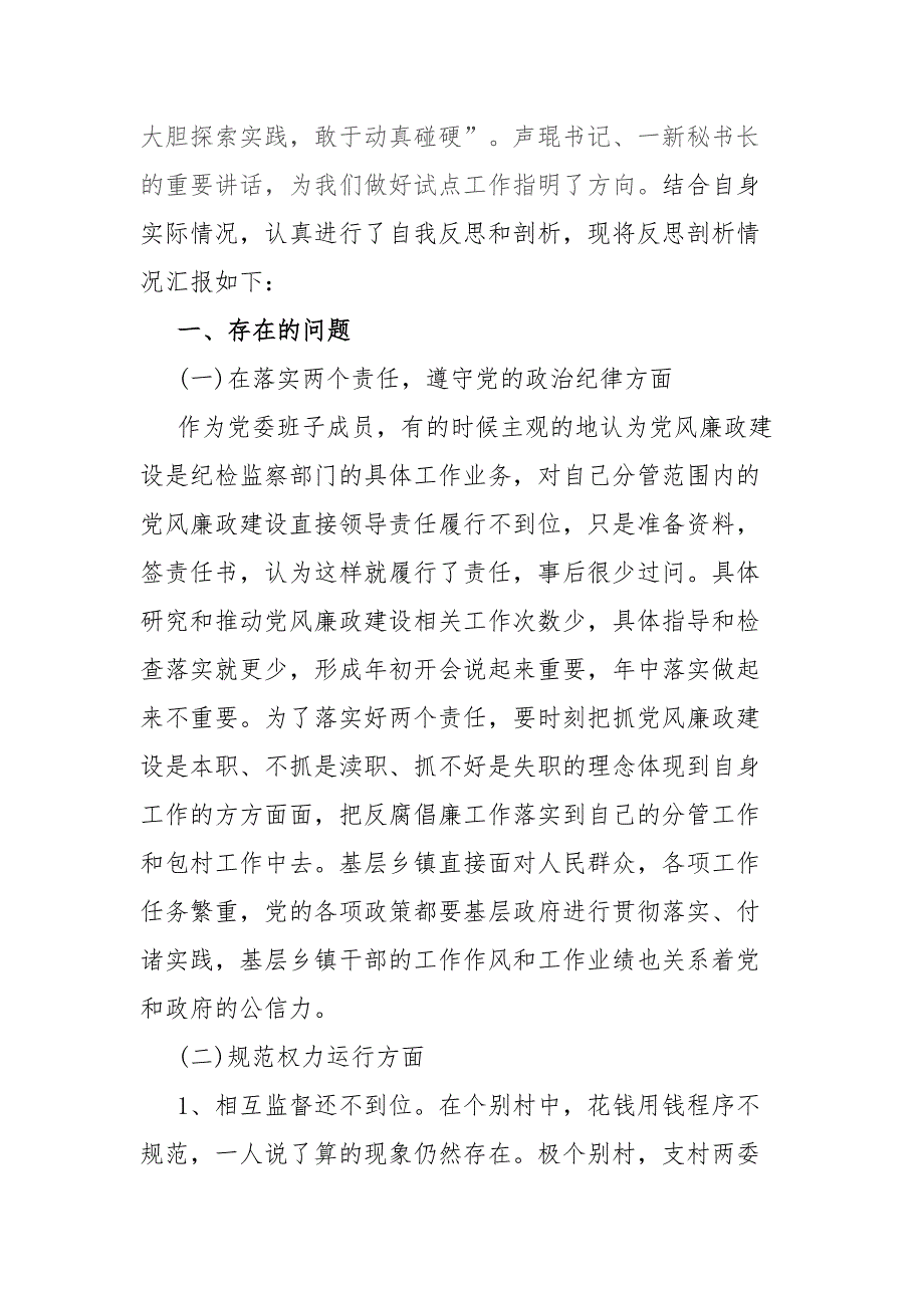 2021党委班子成员开展政法队伍教育整顿民主生活会对照检查材料.docx_第2页