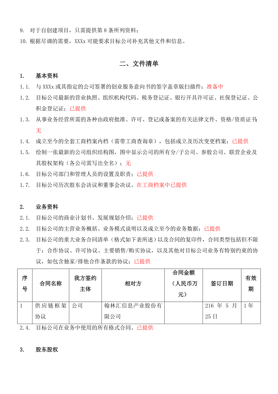 XX互联网公司尽调清单完美版.doc_第2页