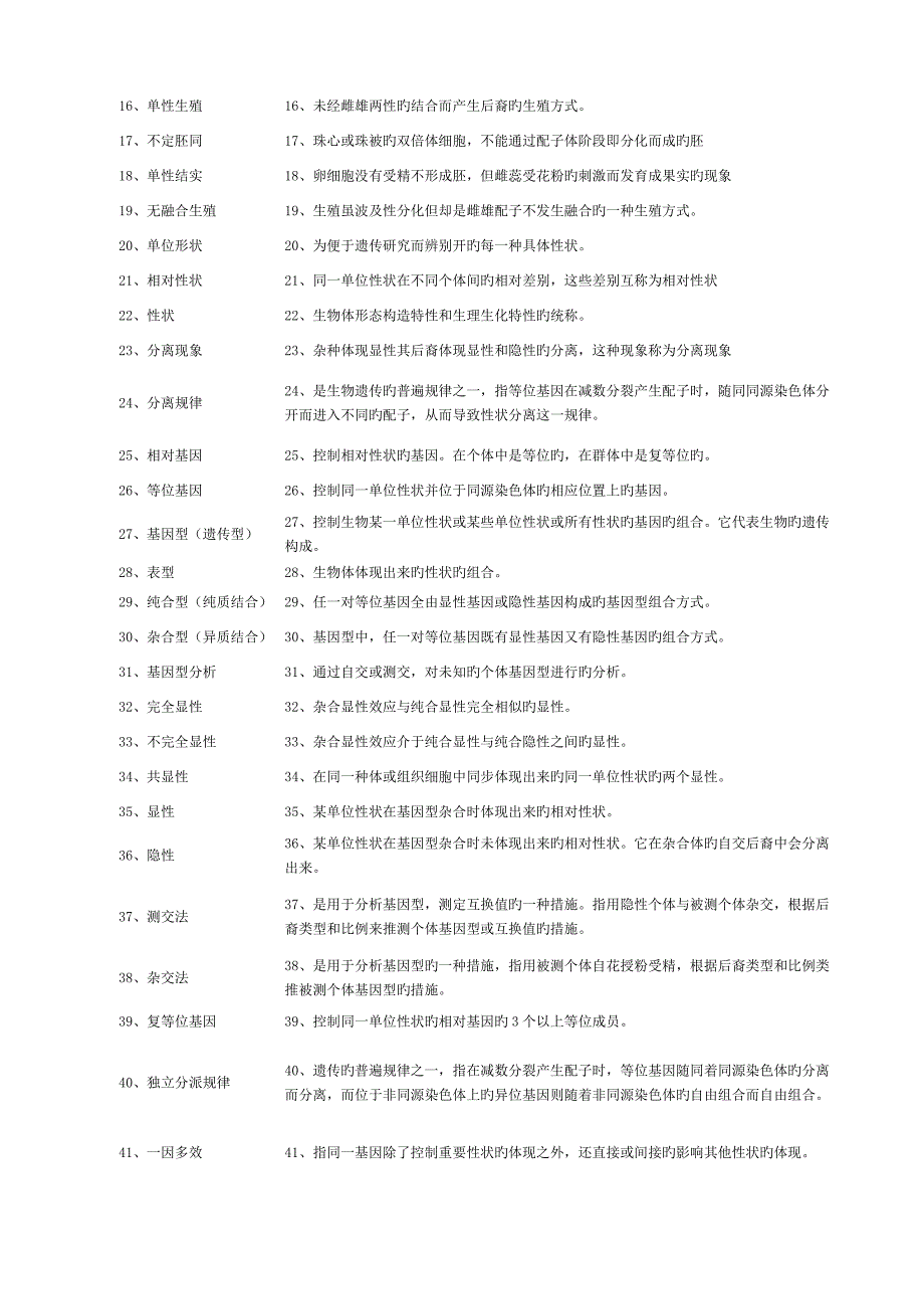 2022年大学遗传学期末考试题库及答案.doc_第2页
