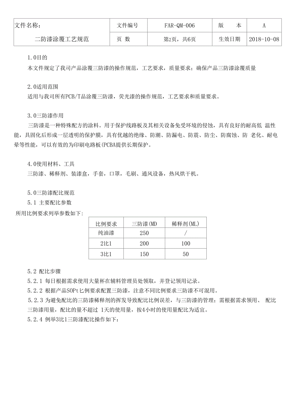 三防漆涂覆工艺规范.docx_第2页
