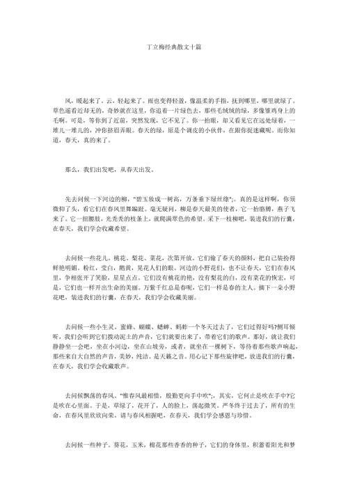 丁立梅经典散文十篇.docx