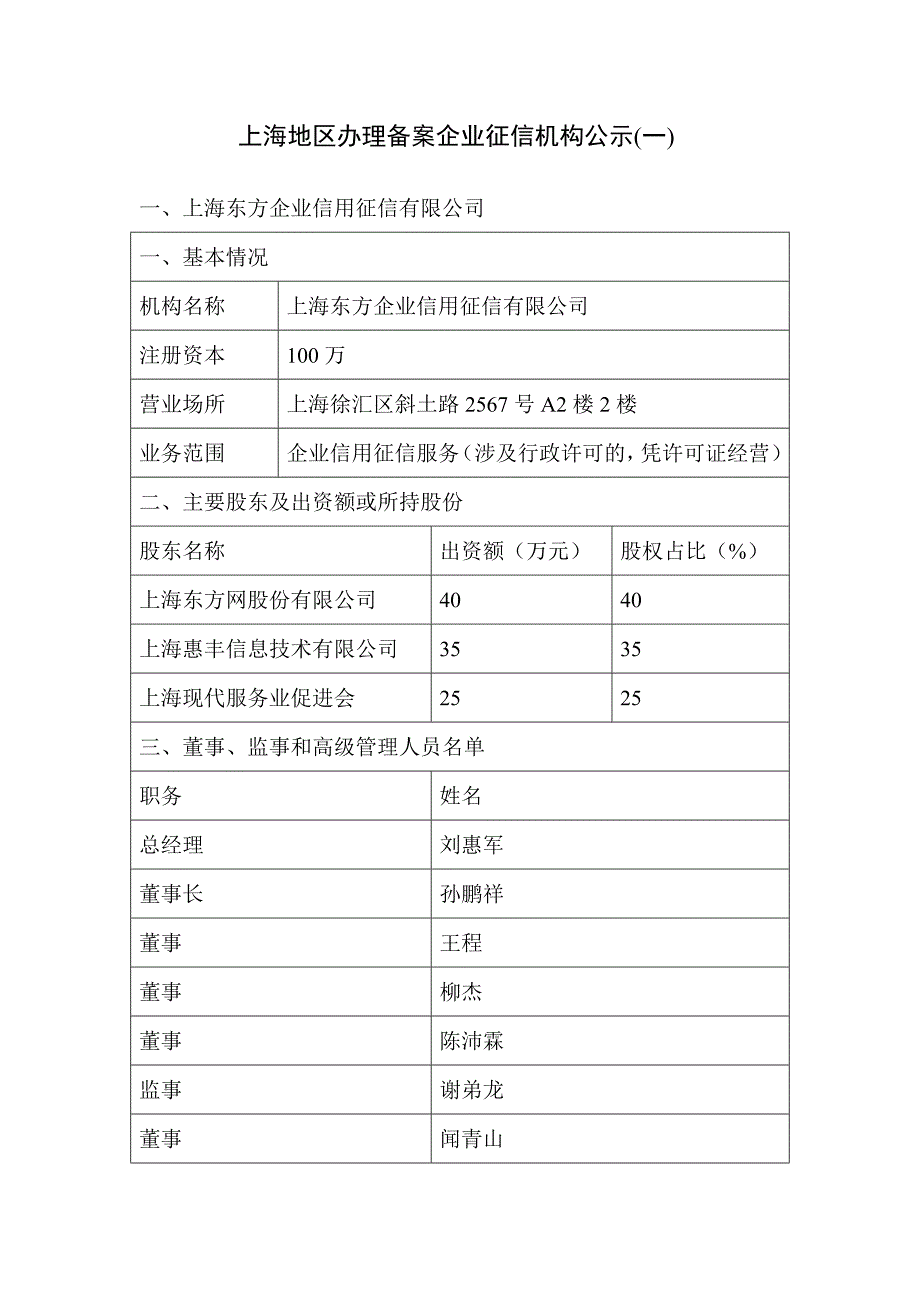 上海地区办理备案企业征信机构公示一.doc_第1页