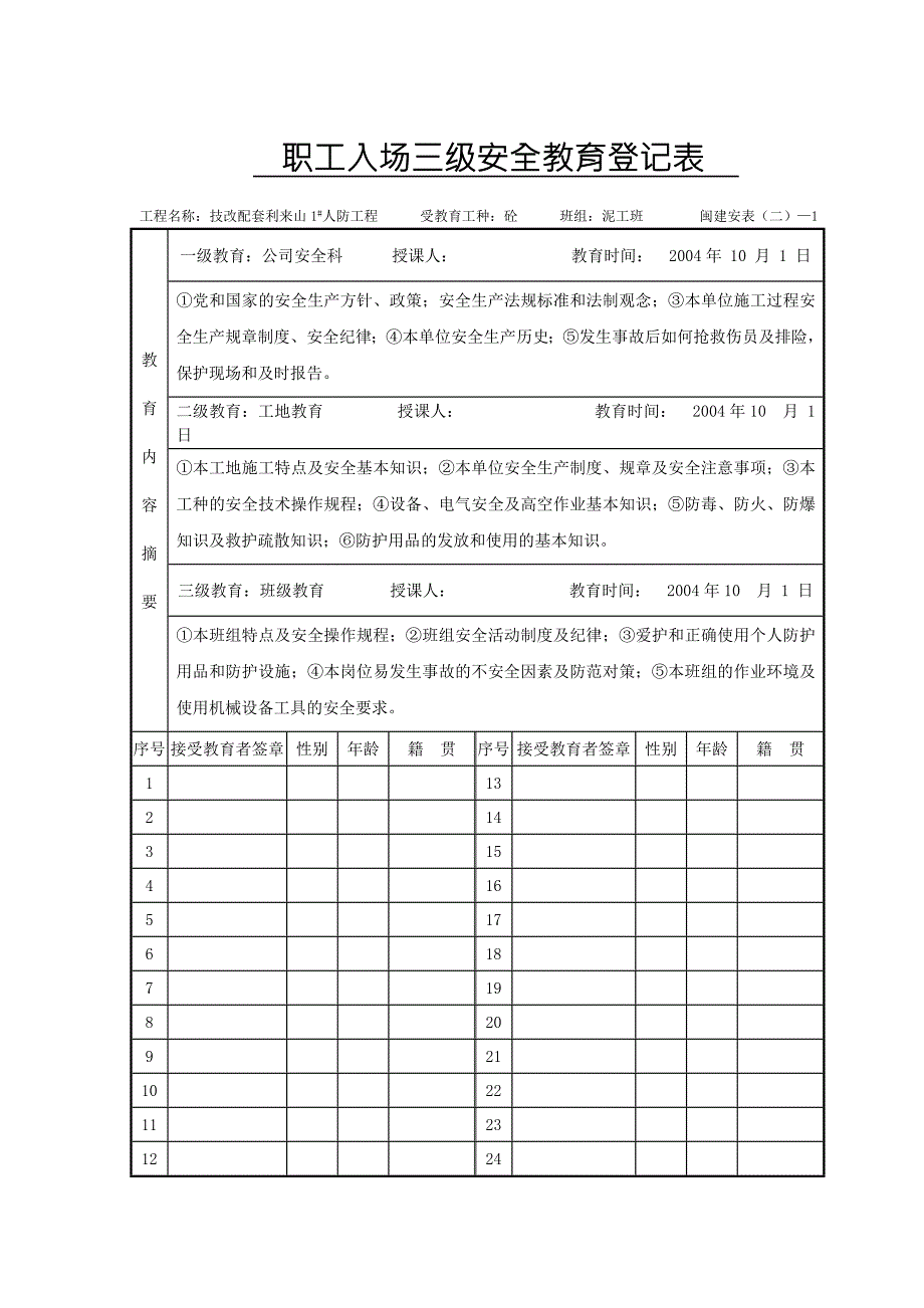 三级安全教育及安全技术交底.doc_第1页