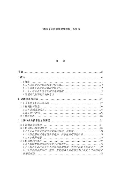 上海市企业信息化实施现状分析报告.doc