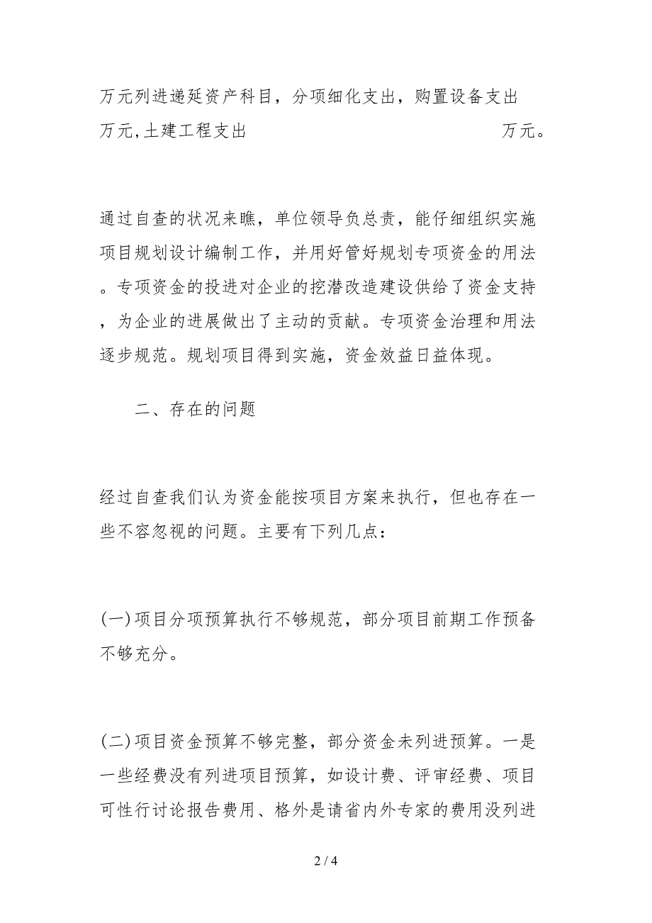 2021财政专项资金自查报告及整改措施.docx_第2页