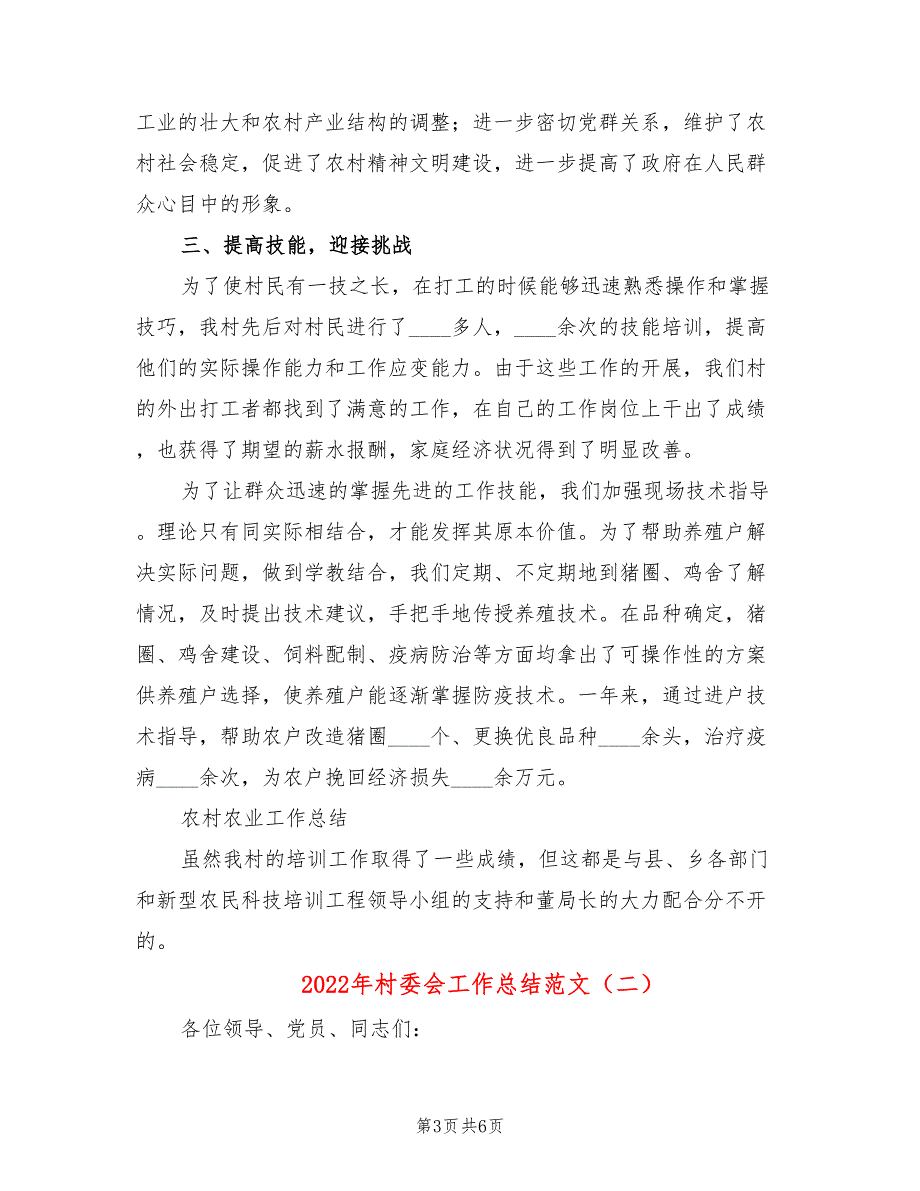 2022年村委会工作总结范文2篇.doc_第3页