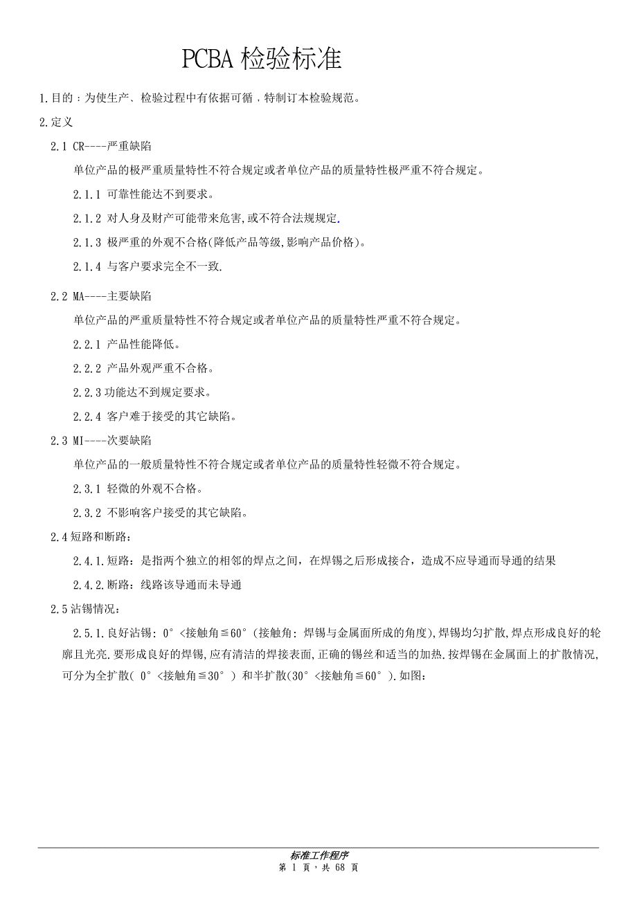 PCBA检验标准最完整版.docx_第1页