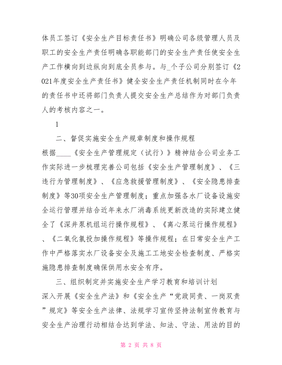 2021年安全生产工作第一责任人履职报告.doc_第2页