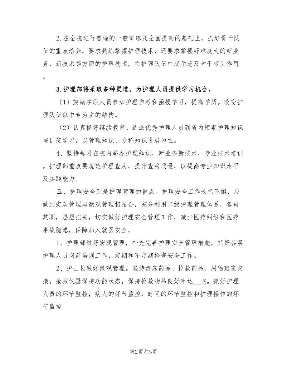 2022年医院护理部工作计划一.doc_第2页