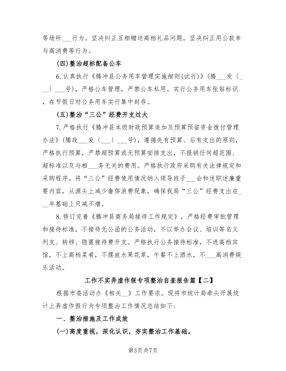 2021年工作不实弄虚作假专项整治自查报告.doc_第3页