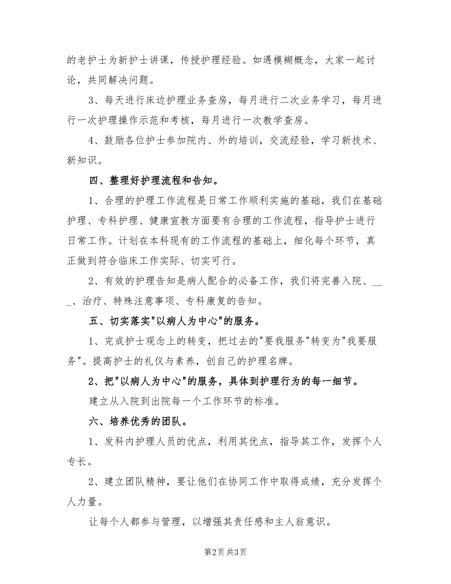 2022年骨科护理工作计划.doc_第2页