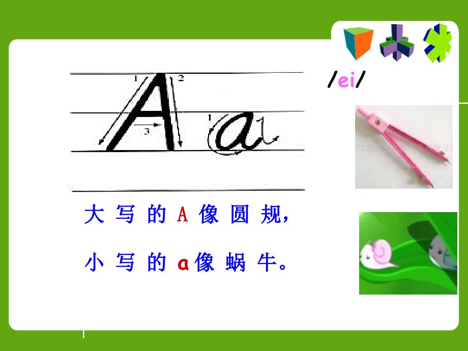 26个英语字母规范四线三格书写教学.ppt_第3页
