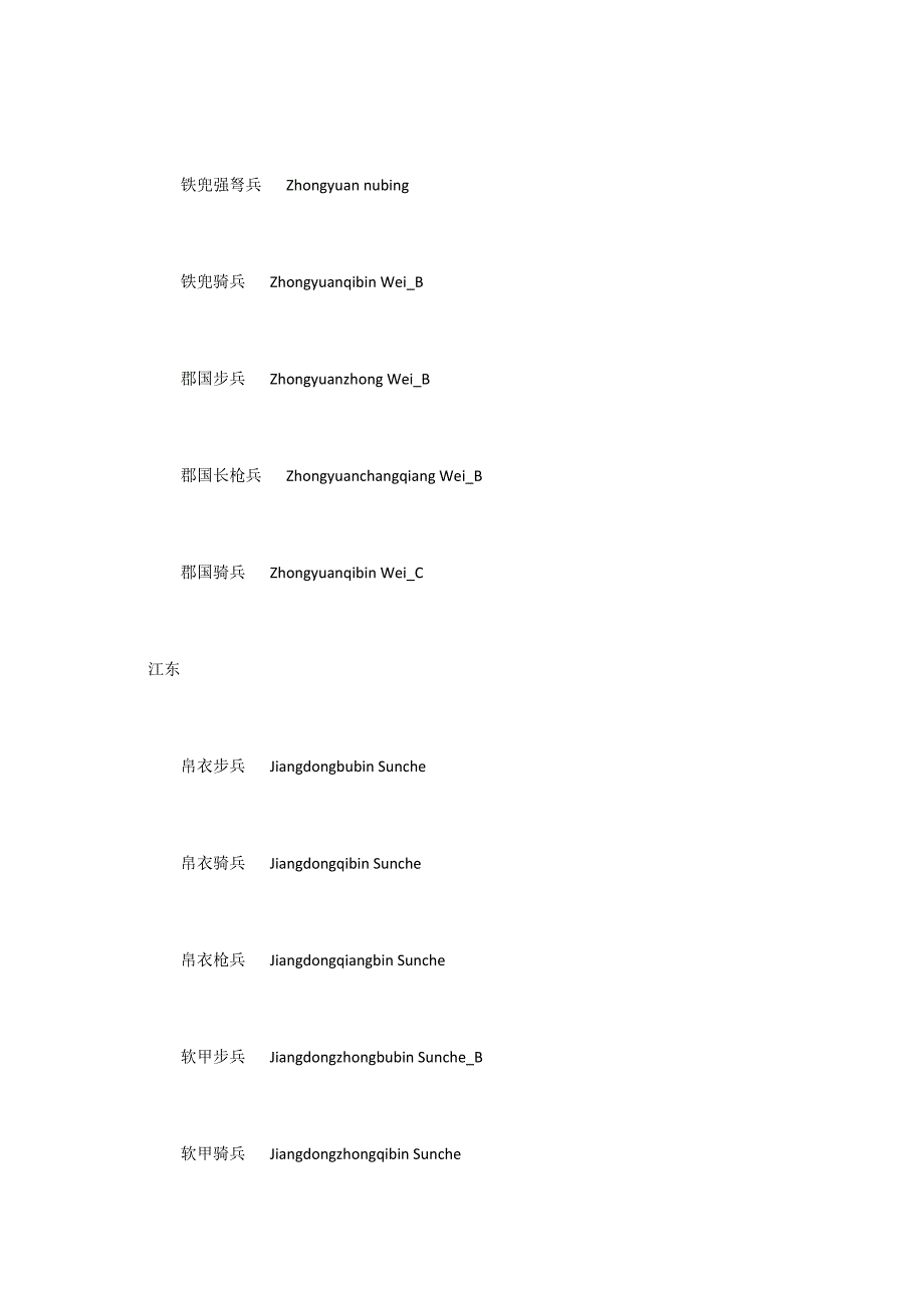 三国全战1.9b兵种代码.docx_第2页
