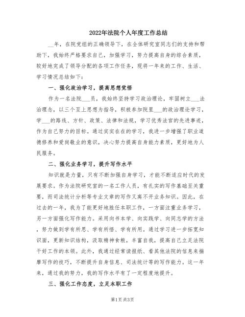 2022年法院个人年度工作总结.doc