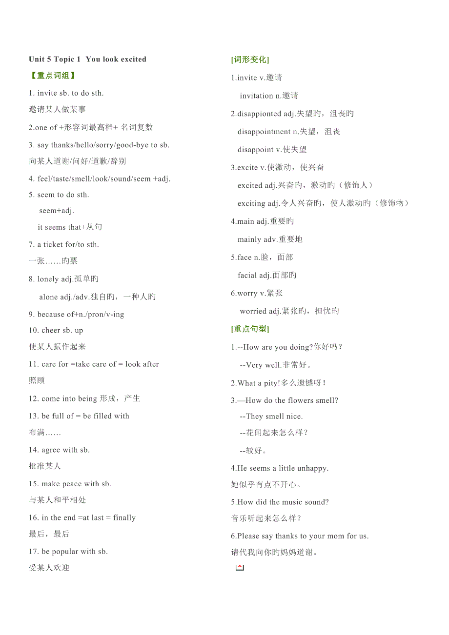 2022最新仁爱版八年级英语下册各单元知识点梳理汇总完整版.doc_第1页