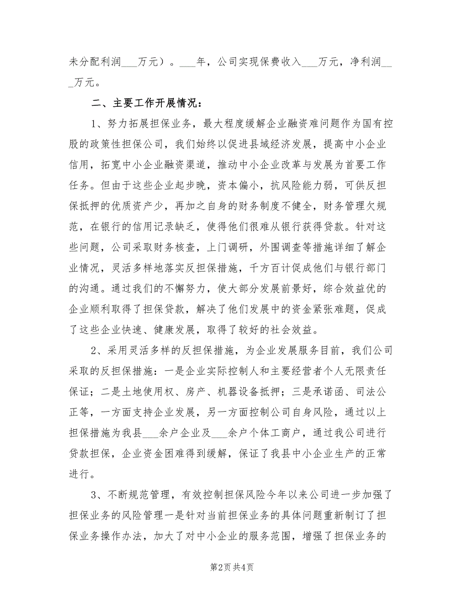 2022年担保公司年度工作计划.doc_第2页