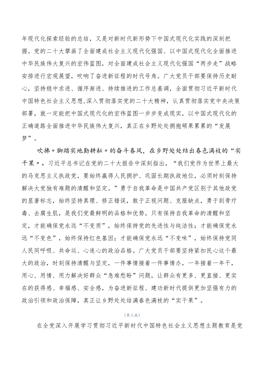 2023年主题教育专题学习发言材料共二十篇.docx_第3页
