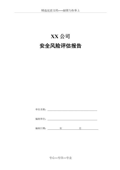 XX公司安全风险评估报告共13页.doc