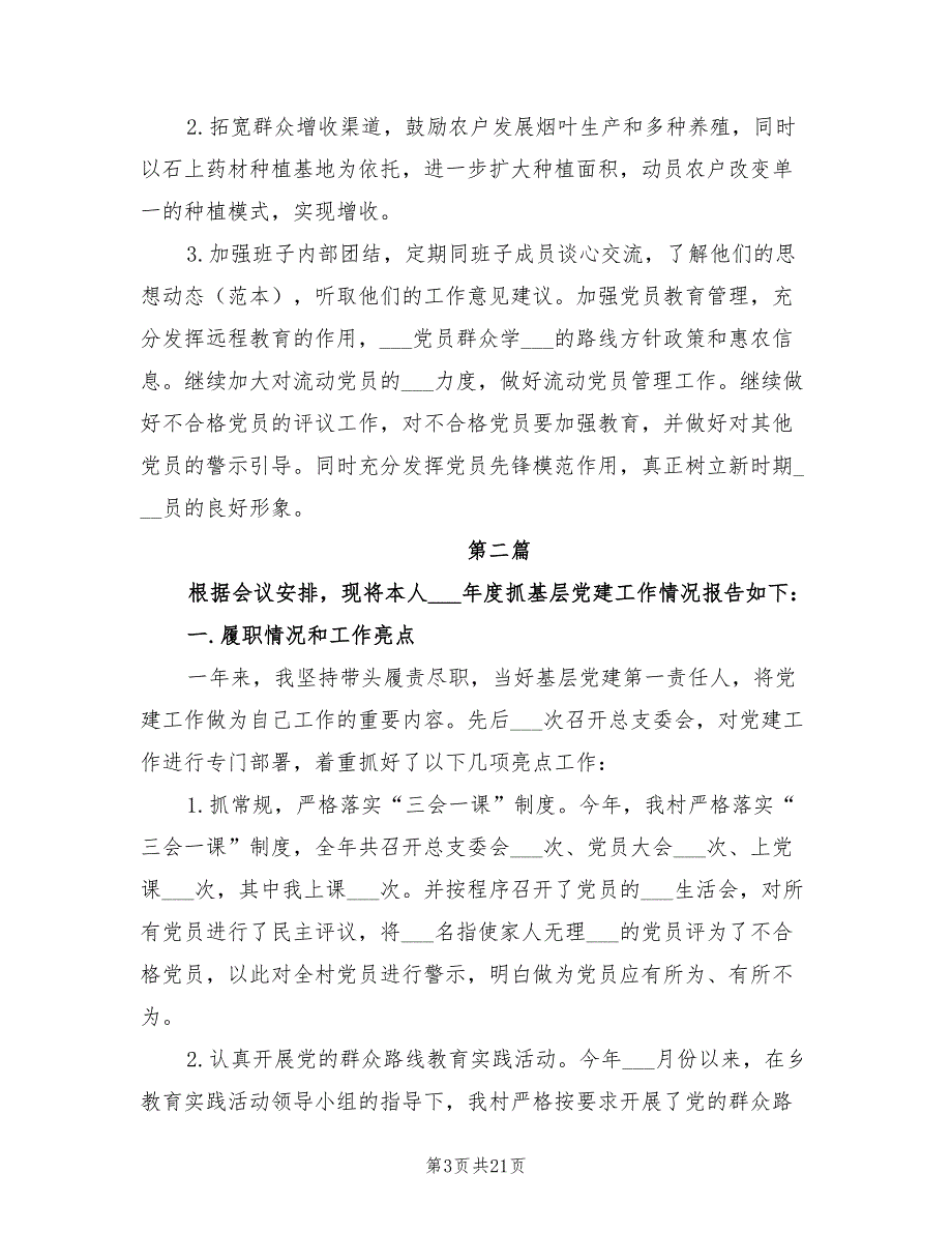 2021年村党支部书记抓基层党建述职报告.doc_第3页