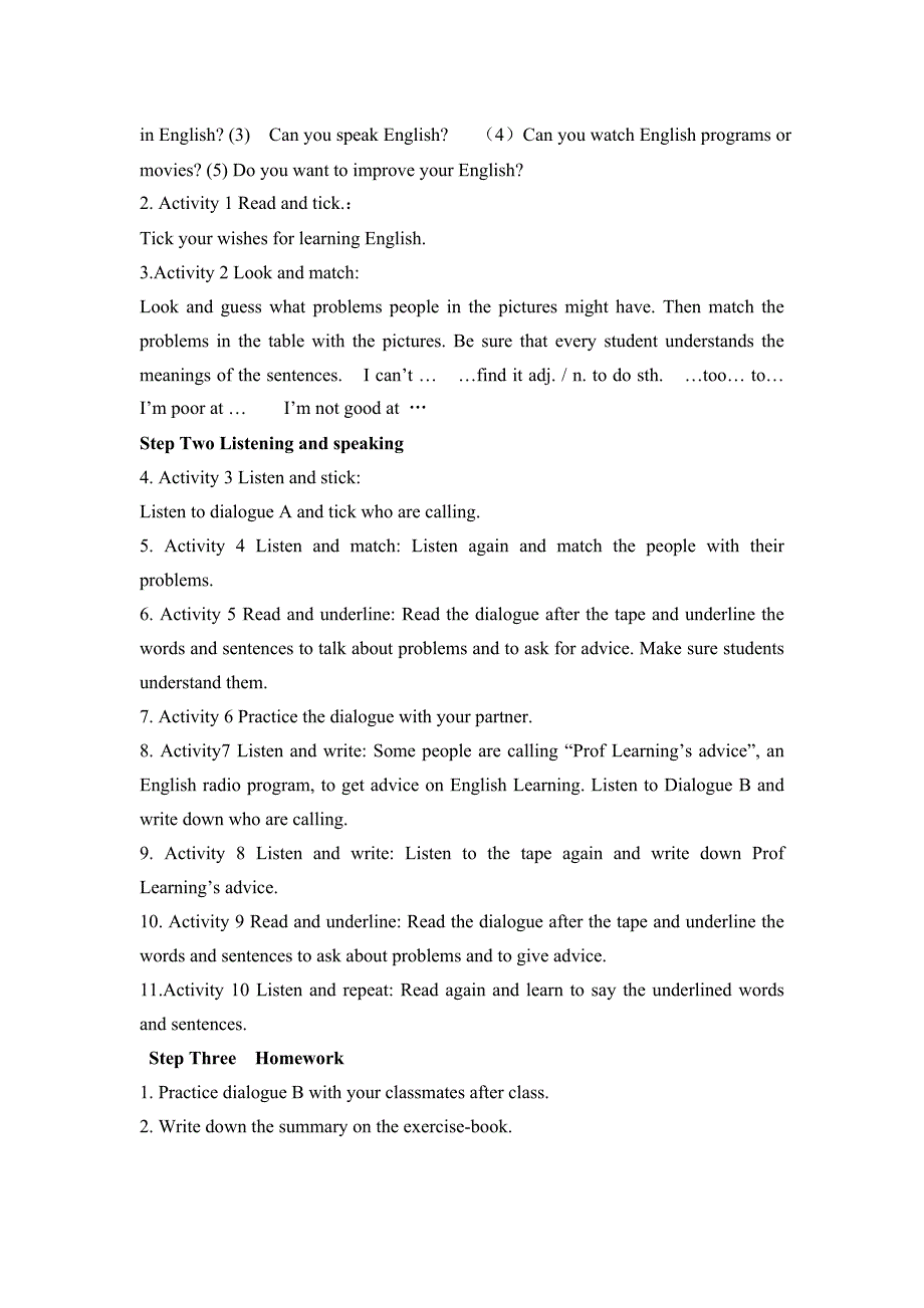 2022年高教版中职英语基础模块第1册Unit10HowcanIimprovemyenglishword教案.doc_第2页