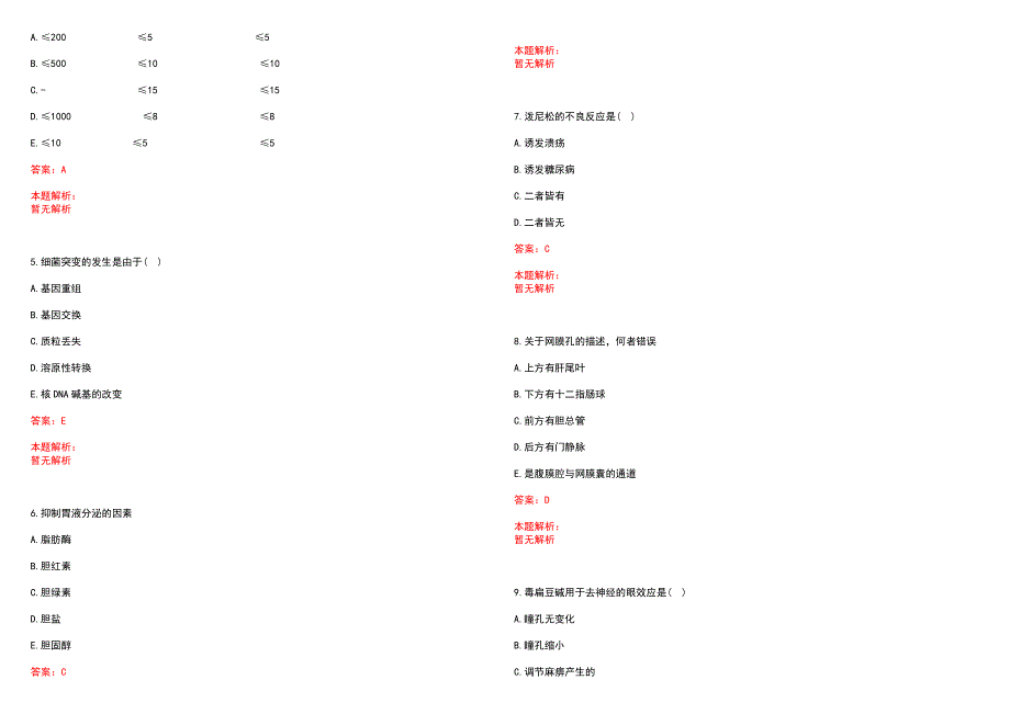 2022年05月无锡市锡山区卫生健康委员会下属事业单位公开招聘110名医务人员劳动合同制历年参考题库答案解析.docx_第2页