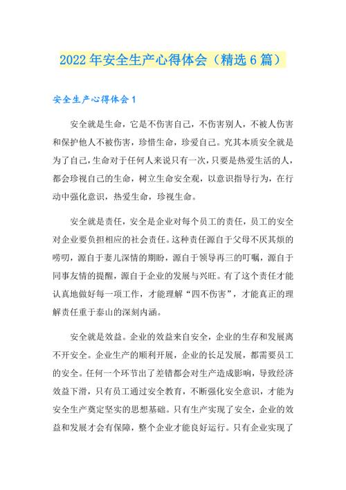 2022年安全生产心得体会精选6篇.doc