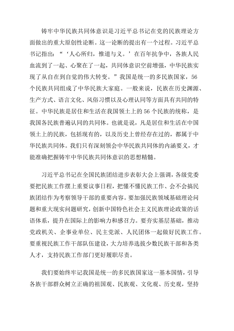 2021年党课讲稿铸牢中华民族共同体意识.docx_第2页