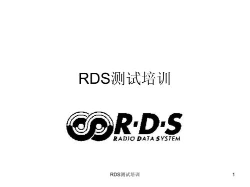 RDS测试培训课件.ppt