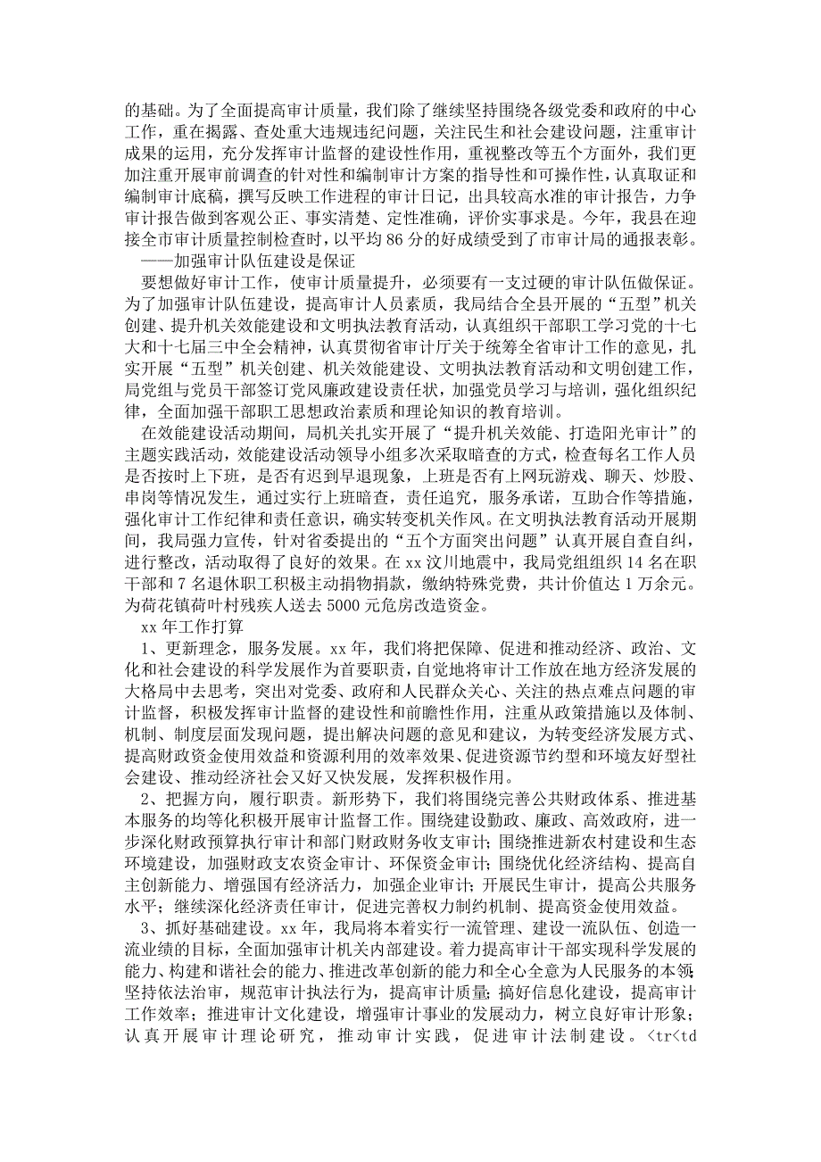 2021年审计局审计工作总结和工作计划.doc_第3页