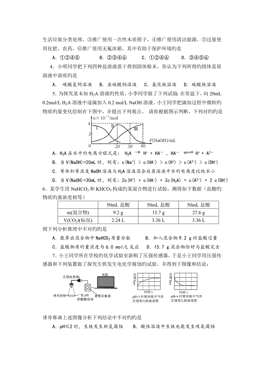 2023年上海市白猫杯青少年应用化学与技能竞赛初赛高中组试卷.doc_第2页