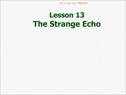 Thestrangeecho奇怪的回声课件.ppt