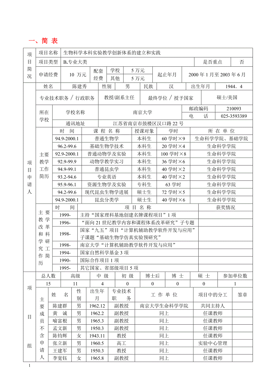 21世纪初高等教育教学改革项目申请书已有具体内容.doc_第2页