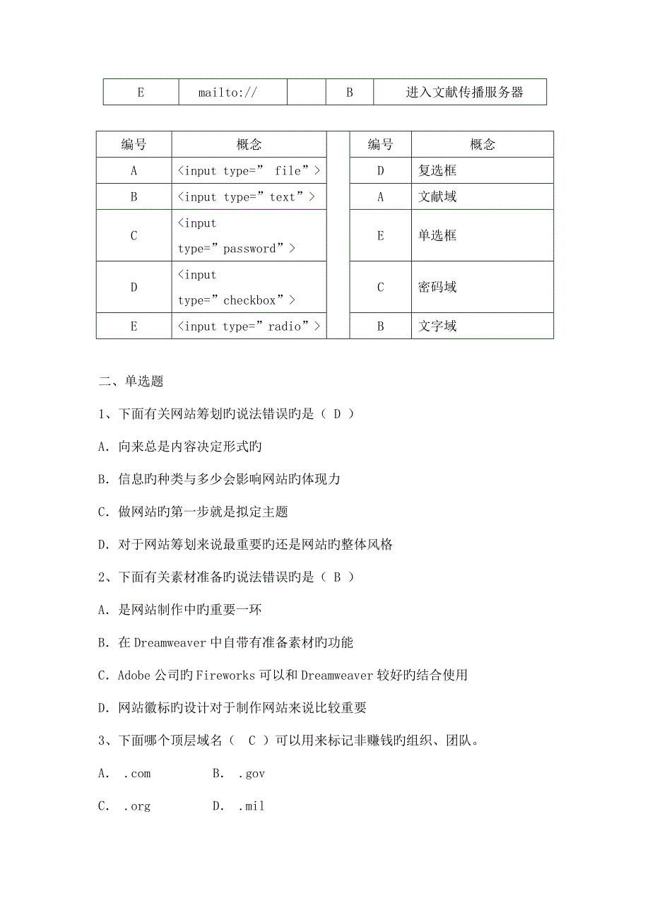 2022年电大Dreamweaver网设计期末机考题库电大网考神器.doc_第3页
