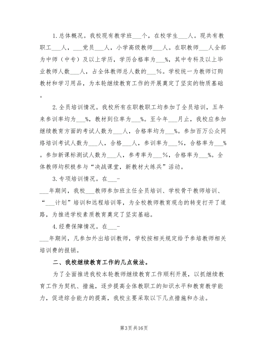2021年小学继续教育自查自评报告.doc_第3页