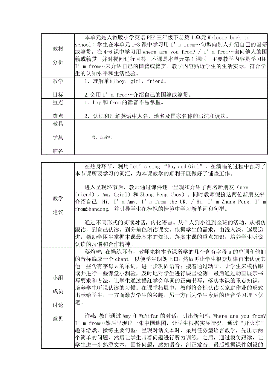 PEP新教材三年级英语集体备课活动记录表.docx_第2页