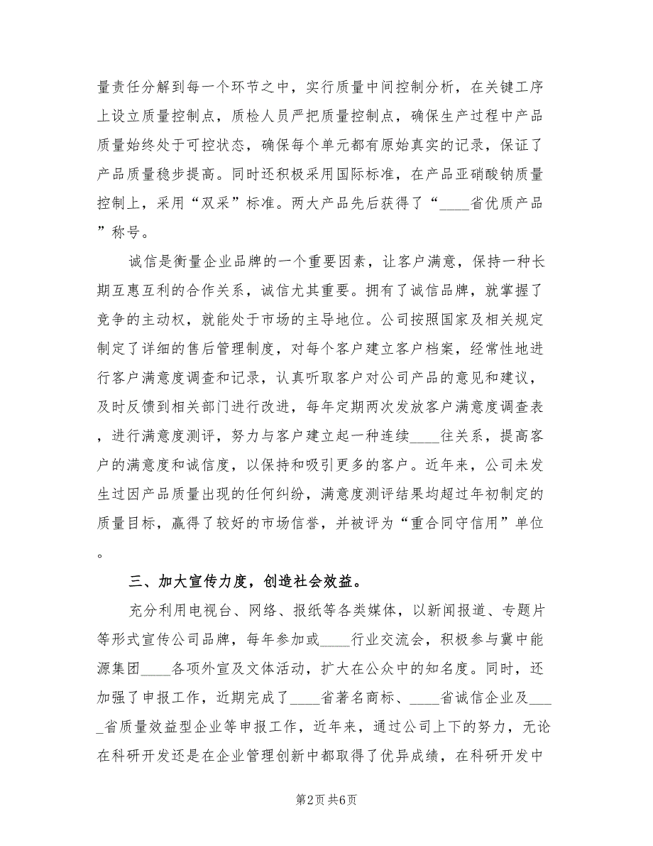 2022年度品牌建设工作总结范文2篇.doc_第2页