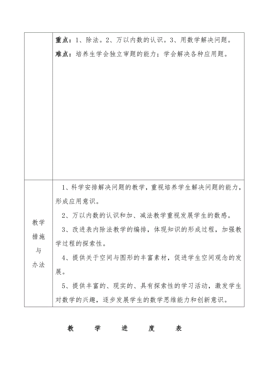 2022新人教版小学二年级数学下册教学计划.doc_第3页