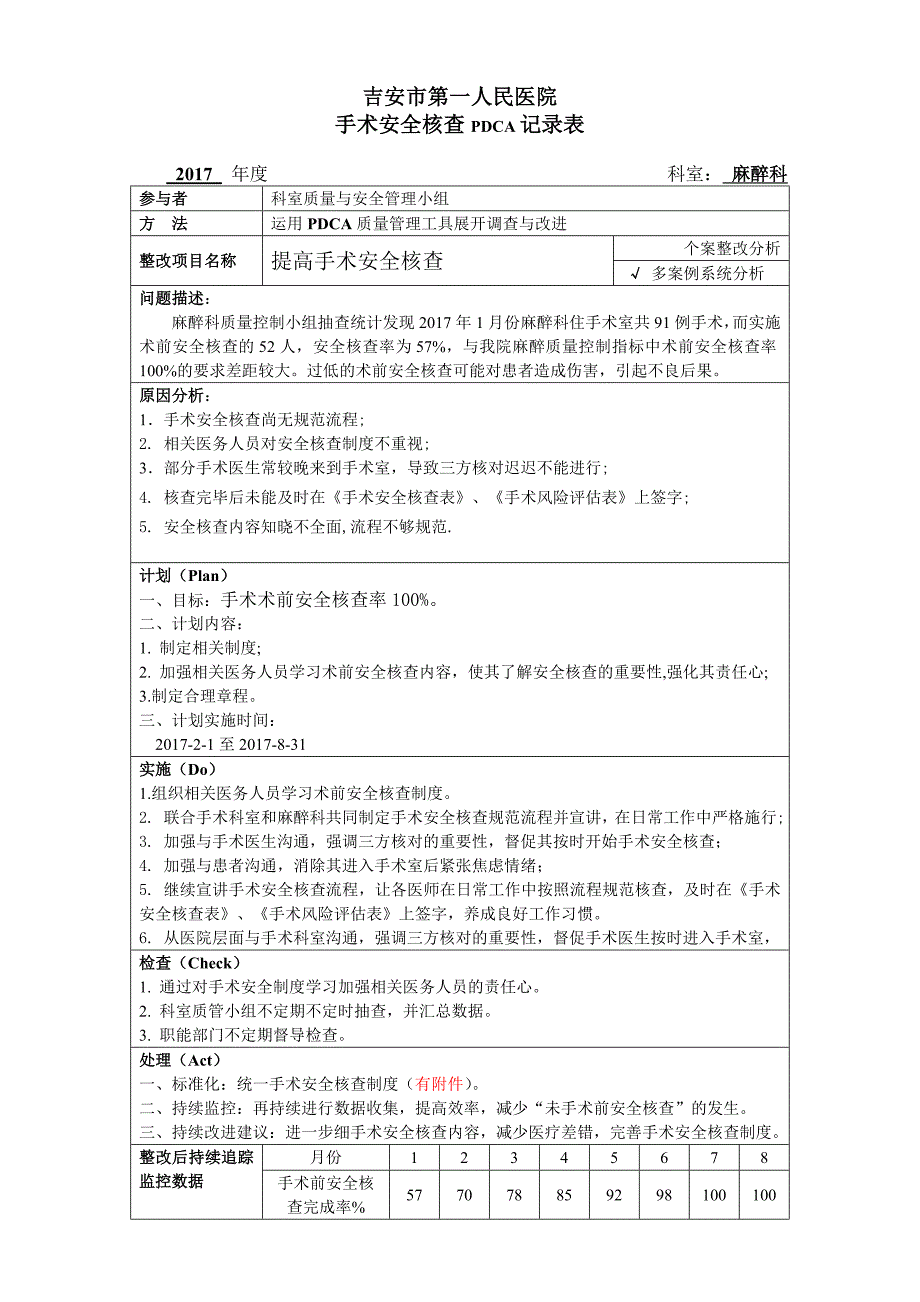 PDCA之手术安全核查.doc_第1页