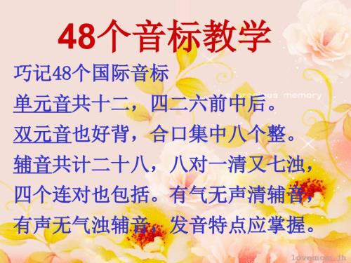 48个音标教学课件.ppt