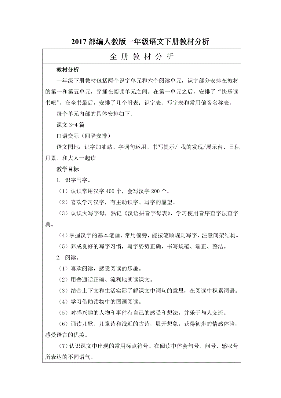 一年级语文下册教材分析.doc_第1页