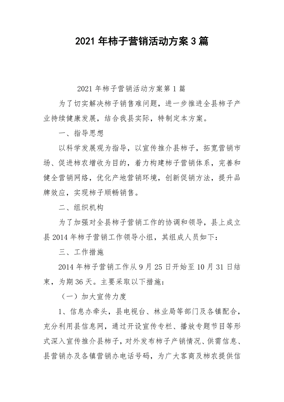 2021年柿子营销活动方案3篇.doc_第1页