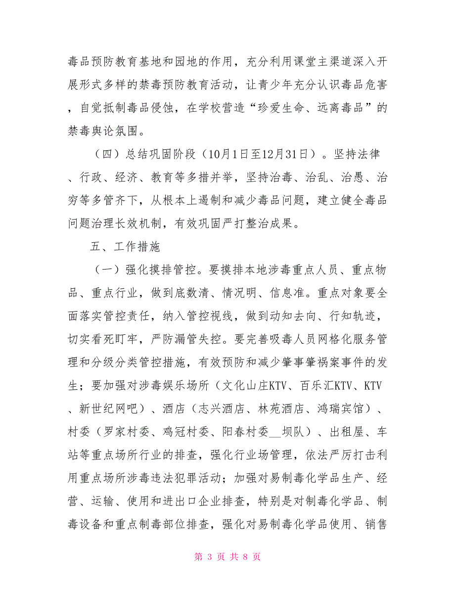 2022年某乡镇禁毒重点整治工作实施方案.doc_第3页