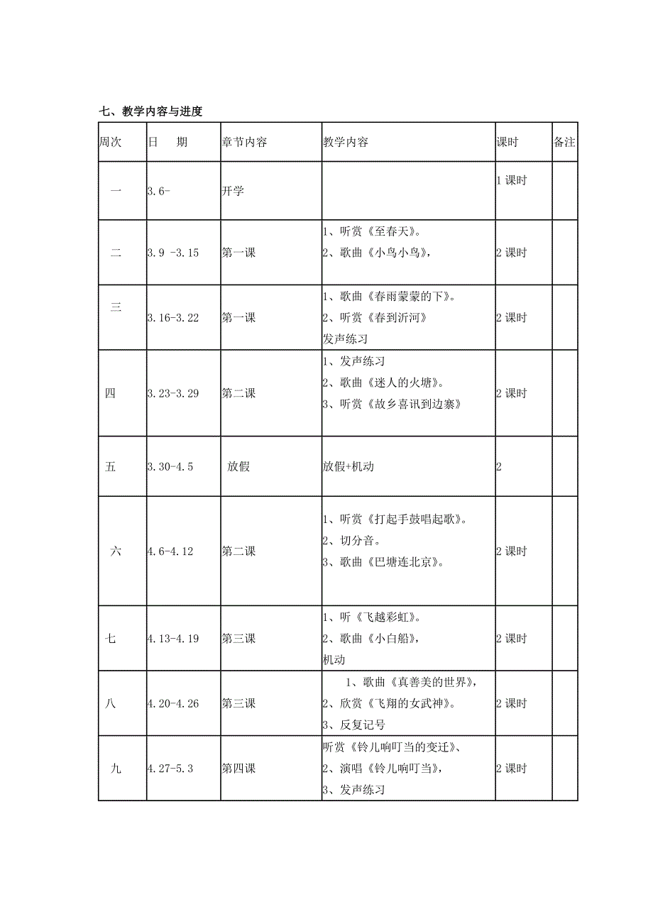 2022春五年级音乐下册教学计划人音版.doc_第3页