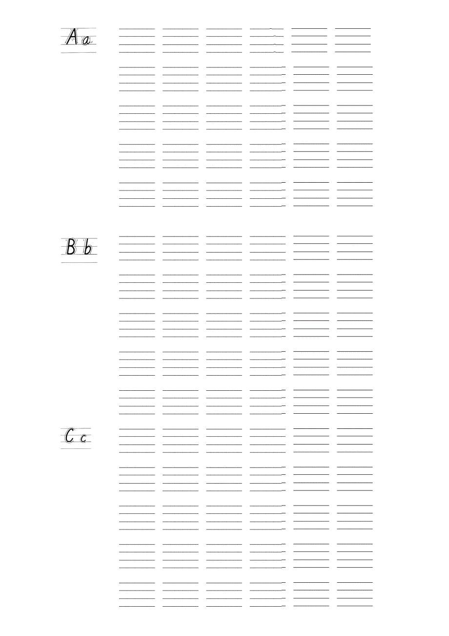 26个英文字母书写标准及练习表格-.doc_第2页