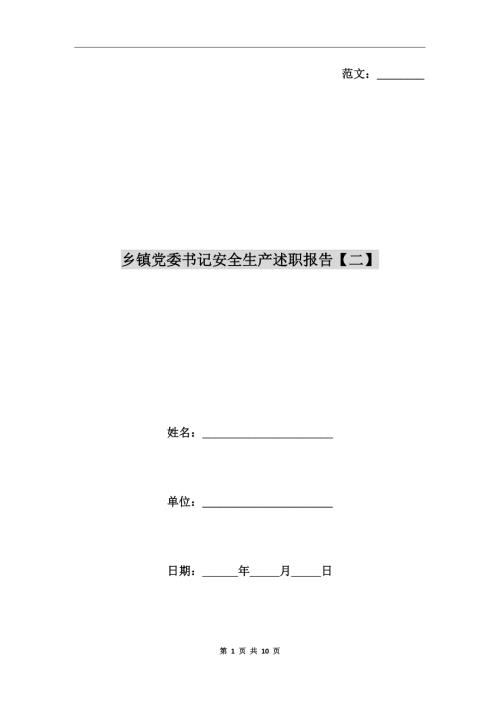 乡镇党委书记安全生产述职报告二.doc
