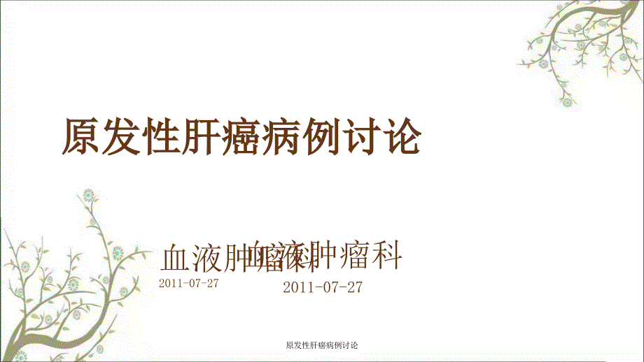 原发性肝癌病例讨论.ppt_第1页