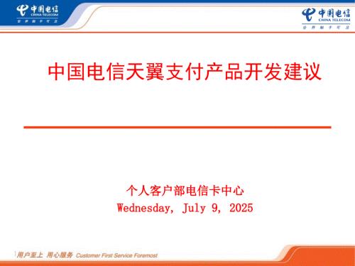 中国电信第三方支付翼支付规划.ppt